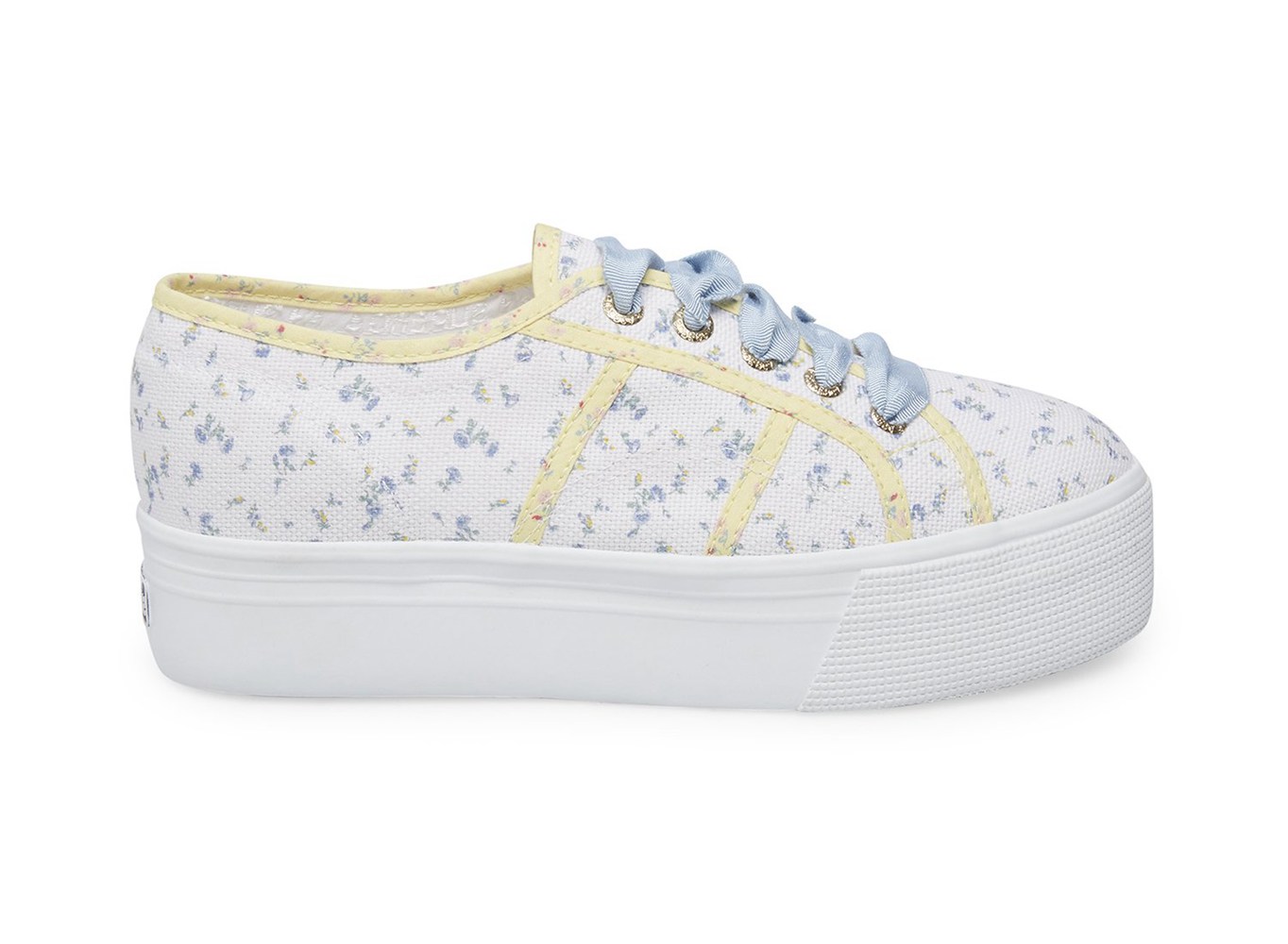 Espadrille Feminino Branco/Azuis - Superga 2790 Fancotbindingsw - MCSLY-8974